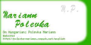 mariann polevka business card